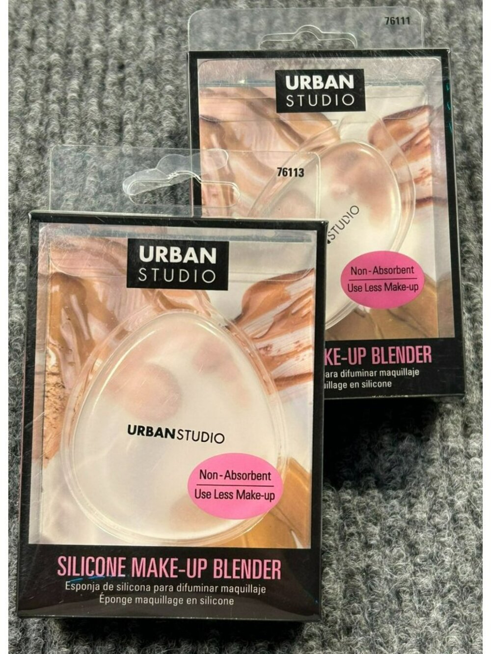 Urban Studio Silicone Make-Up Blender Lot Of 2 #76111 & #76113 Non-Absorbent Use
